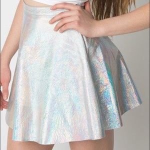 AMERICAN APPAREL HOLOGRAPHIC SKATER SKIRT